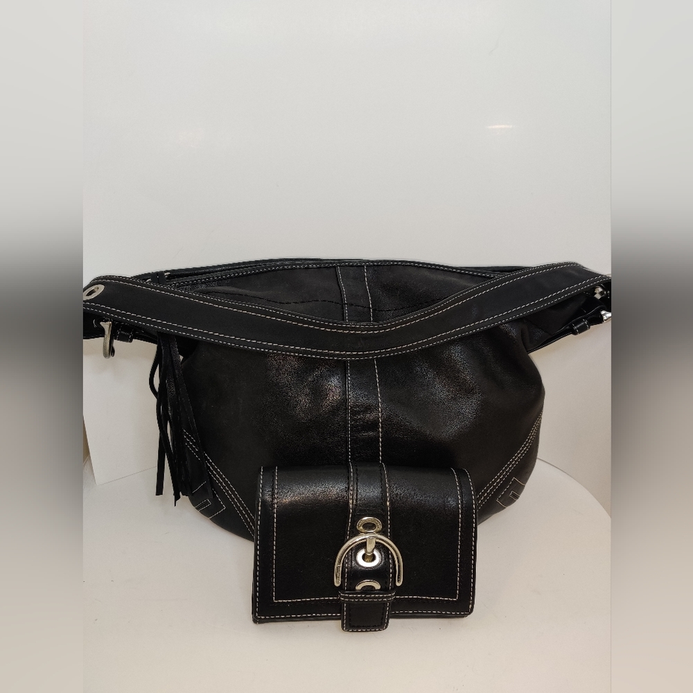Black Coach Bag With Wallet